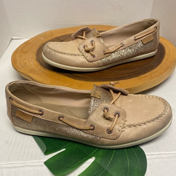 Blush Leather Boat Shoes Loafers 